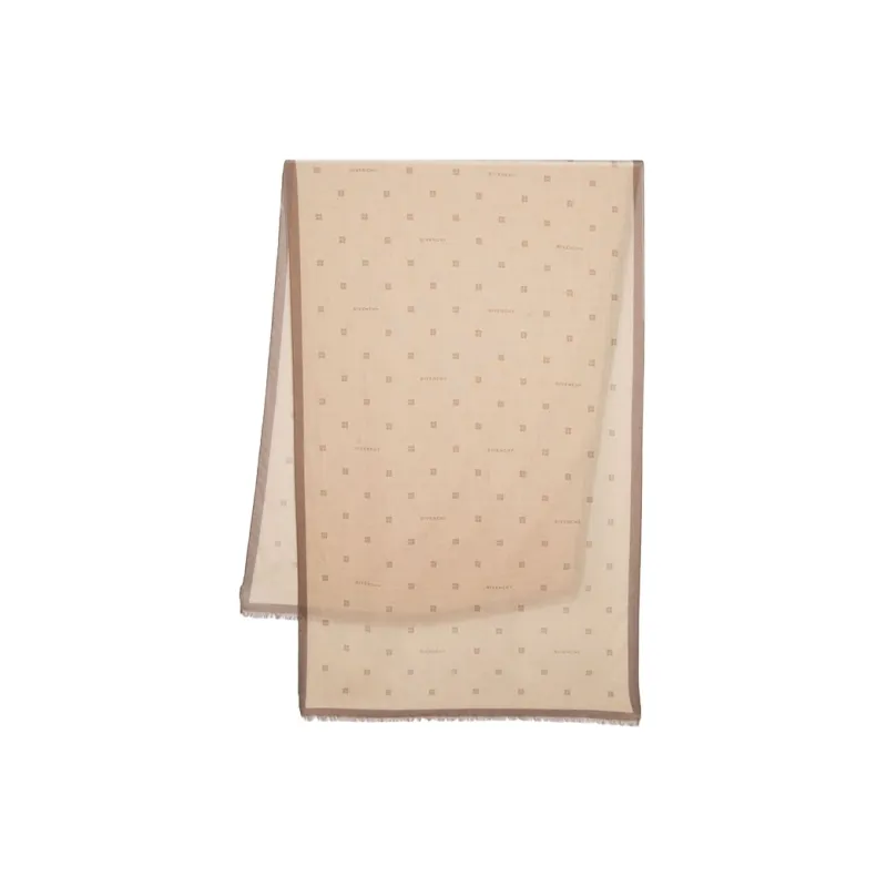 Givenchy 4G-motif Cashmere-silk Scarf-0