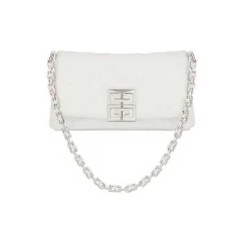Givenchy 4G Cow Leather Portable Crossbody Bag, Shoulder Bag Women's Ivory White