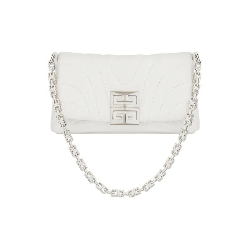 Givenchy 4G Cow Leather Portable Crossbody Bag, Shoulder Bag Women's Ivory White-0