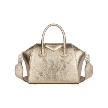 Givenchy Antigona Calfskin Shoulder Bag Crossbody Bag Handbag Mini Women's Dust Gold & Natural Beige