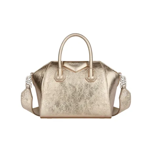 Givenchy Antigona Calfskin Shoulder Bag Crossbody Bag Handbag Mini Women's Dust Gold & Natural Beige