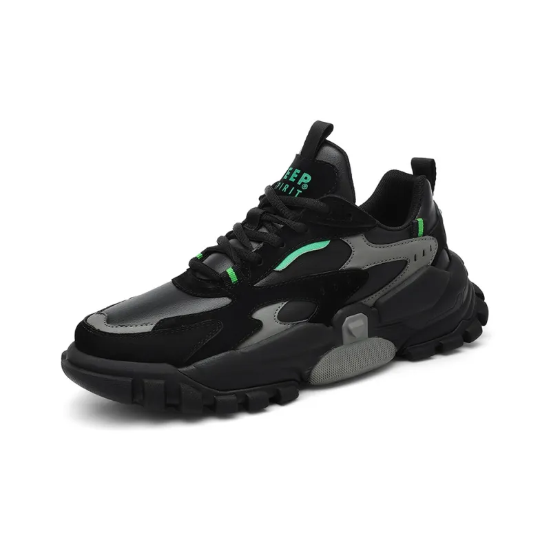 JEEP SPIRIT Cushioning Anti-Slip Wear-Resistant Water-Resistant Coverage Low-Top Casual Shoes Men's Black-2