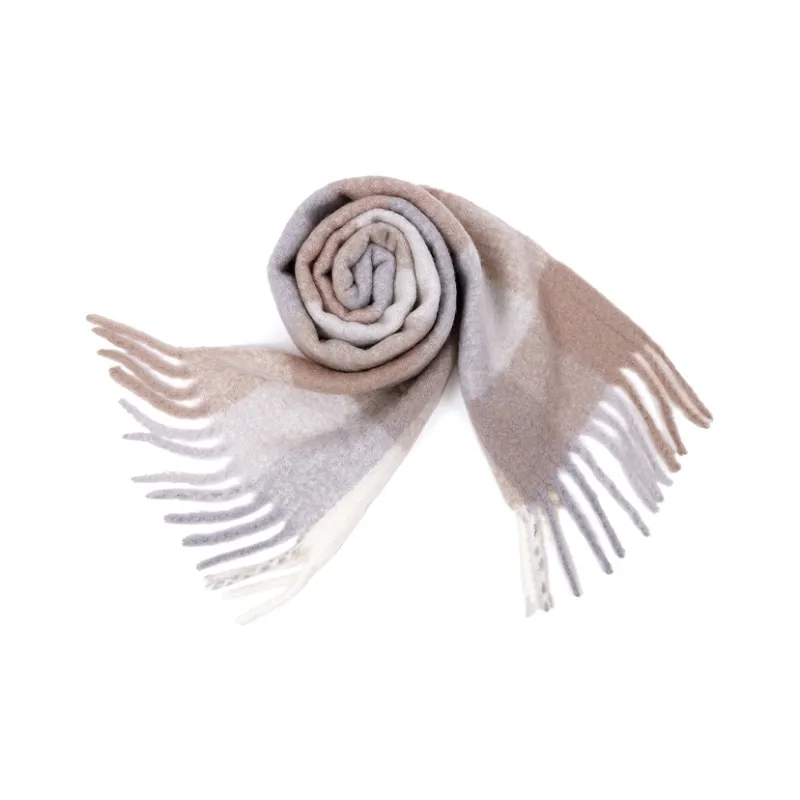 MOERCIAN 35% Sheep Wool 65% Acrylic Knit Scarves Women's-3
