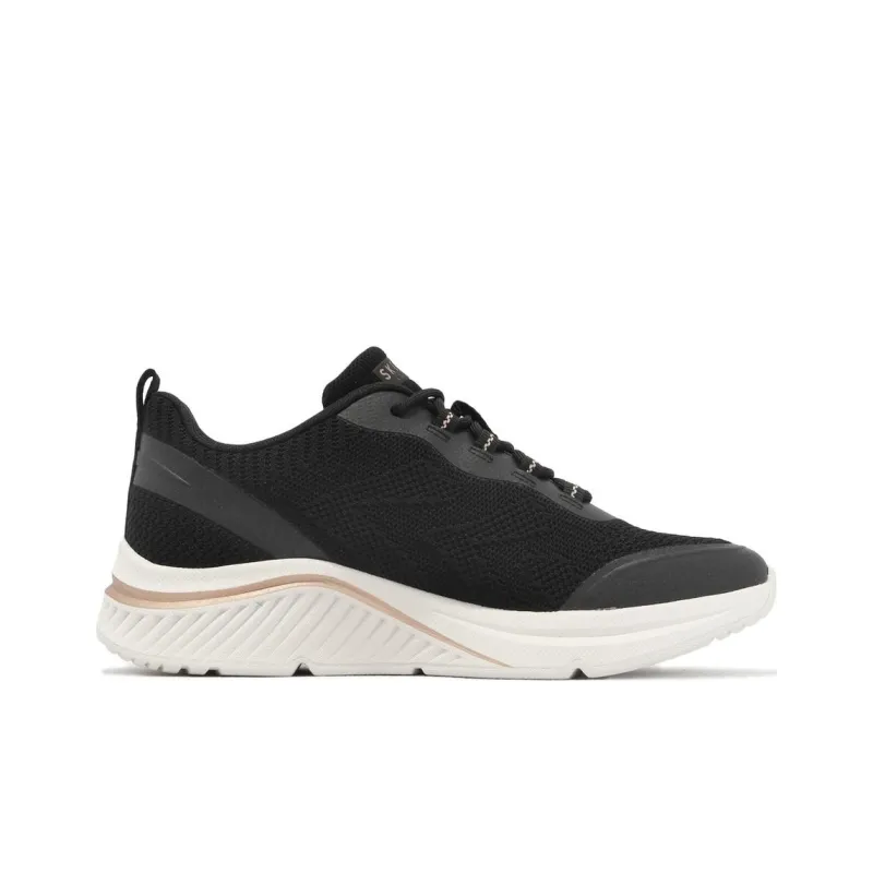 Skechers Arch Fit S-Miles-Sonrisas Durable Breathable Low-Top Casual Shoes Women's Black-1