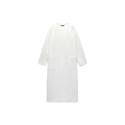 ZARA Long-Sleeved Dresses Women's White