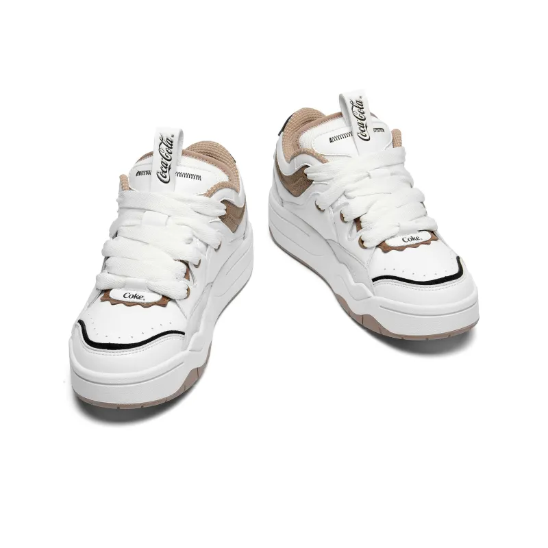 Coca Cola Coverage Slip Resistant Cushioning Wear Resistant Height Increasing Low Top Skateboard Shoes Unisex-15