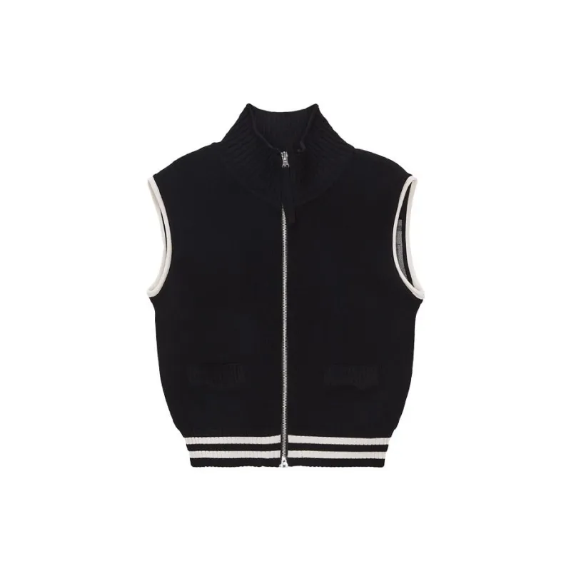 MATIN KIM Women's Spell Point Stripe Knit Vest-1