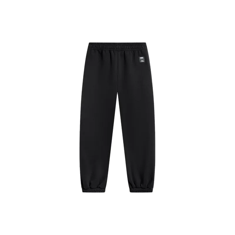 LiNing x YINGXIONGLIANMENGPOLUO,LIANMINGKUAN Sports Life Collection Knitted Sweatpants Women's Black-1