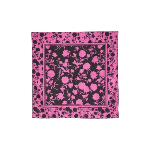 VERSACE Floral Silhouette-print Silk Foulard