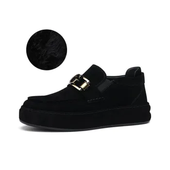 U7 Men's Casual Shoes Men High Top Black