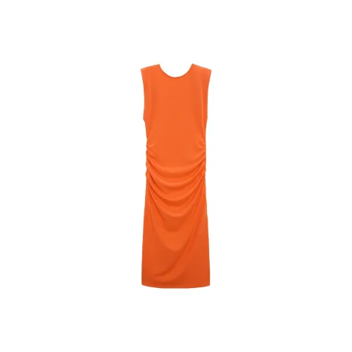 ZARA Sleeveless Dresses Women's Dark Orange