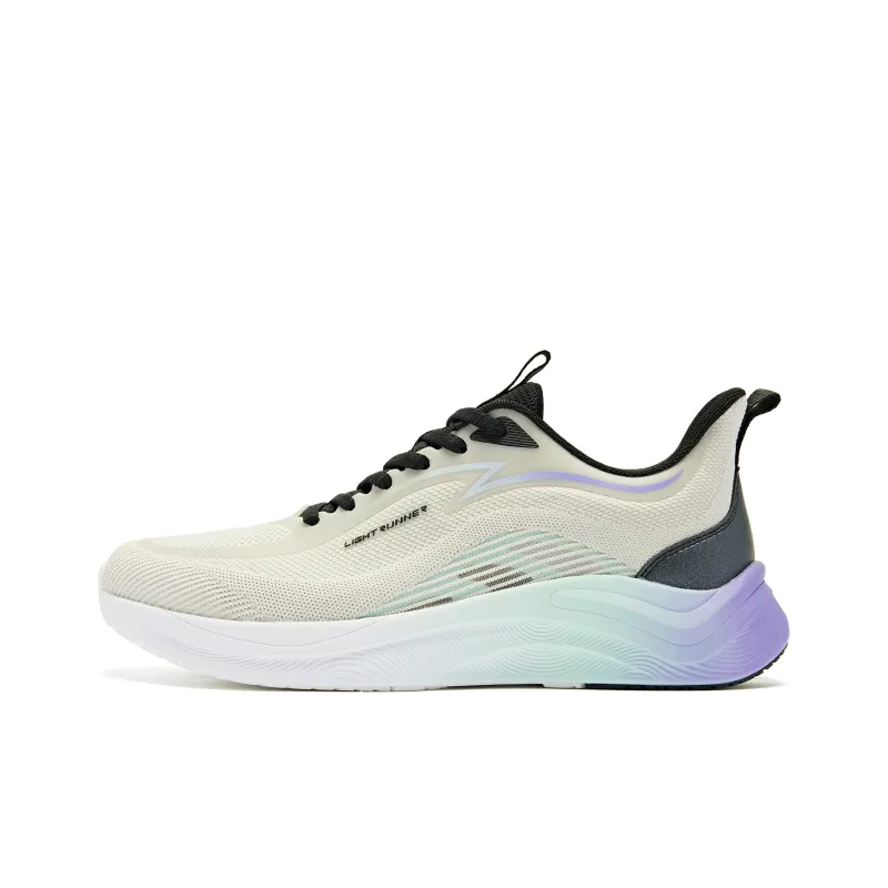 QIAODAN Chifeng Running Shoes Men Low Top Beige Black-0