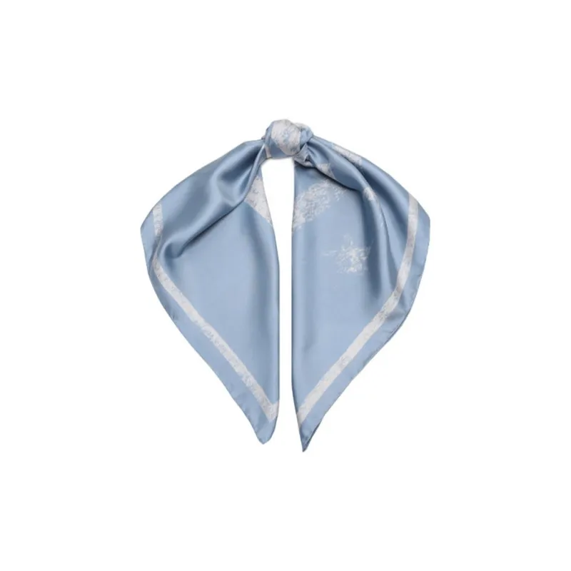GIVENCHY Silk Scarves Women's Blue-1