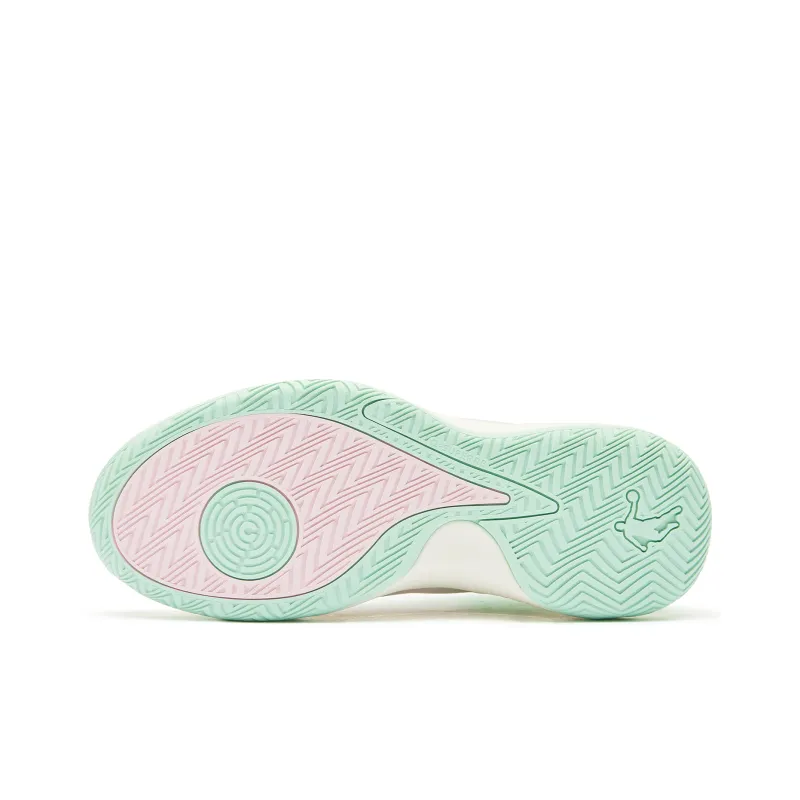 QIAODAN Busters 5ELITE Basketball Shoes Men Low Top Green Pink-4