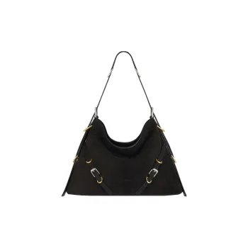 Givenchy Voyou Suede Cow Leather Portable Crossbody Bag, Shoulder Bag Women's Black