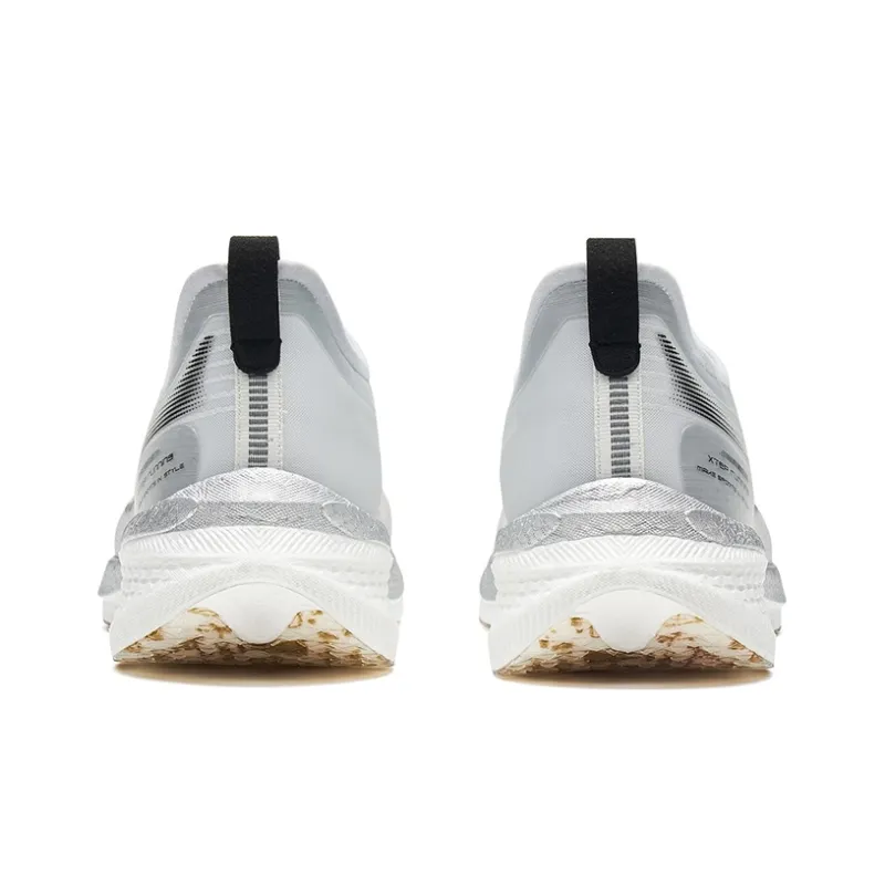 XTEP Cushioning Wear Resistant Low Top Training Running Shoes Men's Canvas White/Black-4
