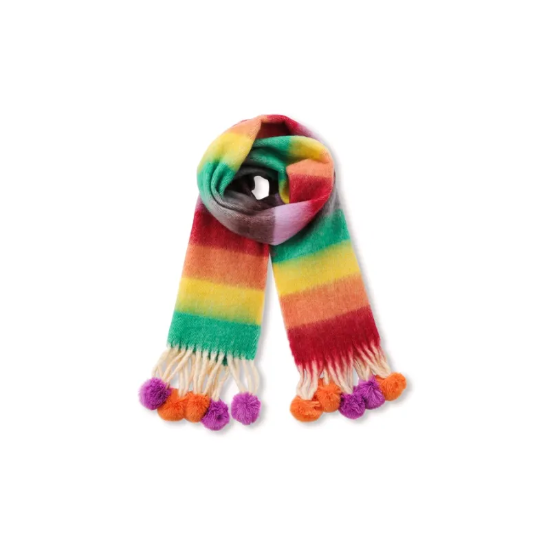 VIVIWELL Mohair Knit Scarves Unisex-1