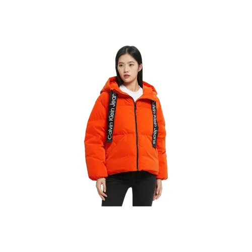 Calvin Klein Down Jackets Women's Orange Red