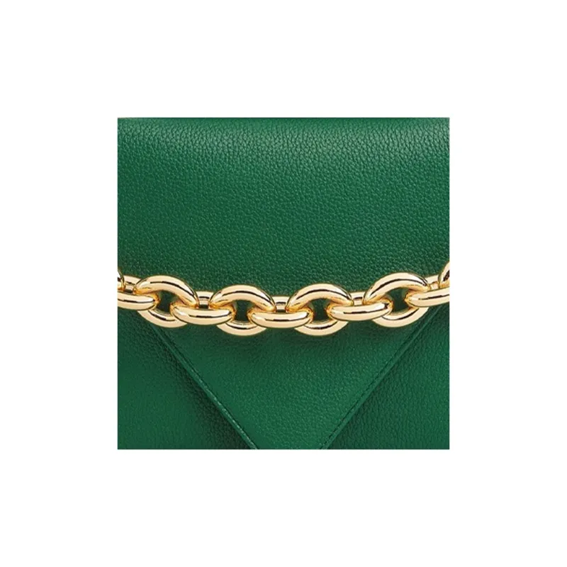 Bottega Veneta Calfskin Envelope Bag, Shoulder Bag, Crossbody Bag Women's Bright Green-7