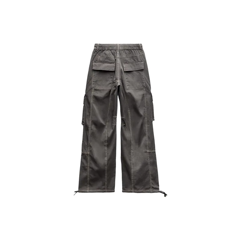 ZARA Cargo Pants Women's Dark Gray-1