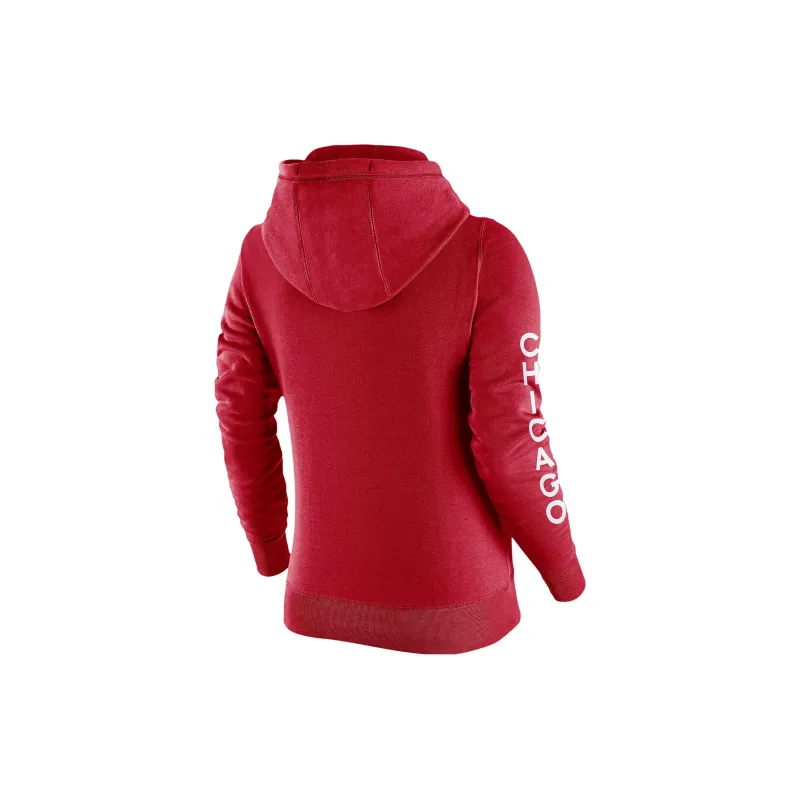 Nike Chicago Bulls Club Fleece 2023/24 City Edition Women's Nike Nba Funnel Neck Hoodie-1