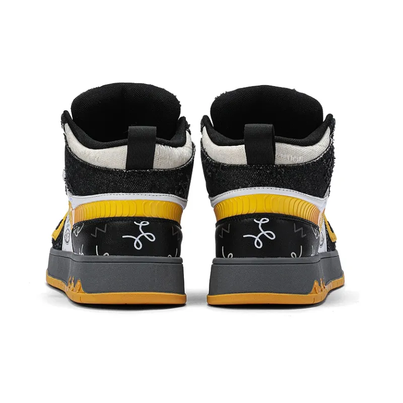 SESAME STREET Cushioned Wear-Resistant Lightweight Height Increasing High-Top Skateboard Shoes Unisex-16