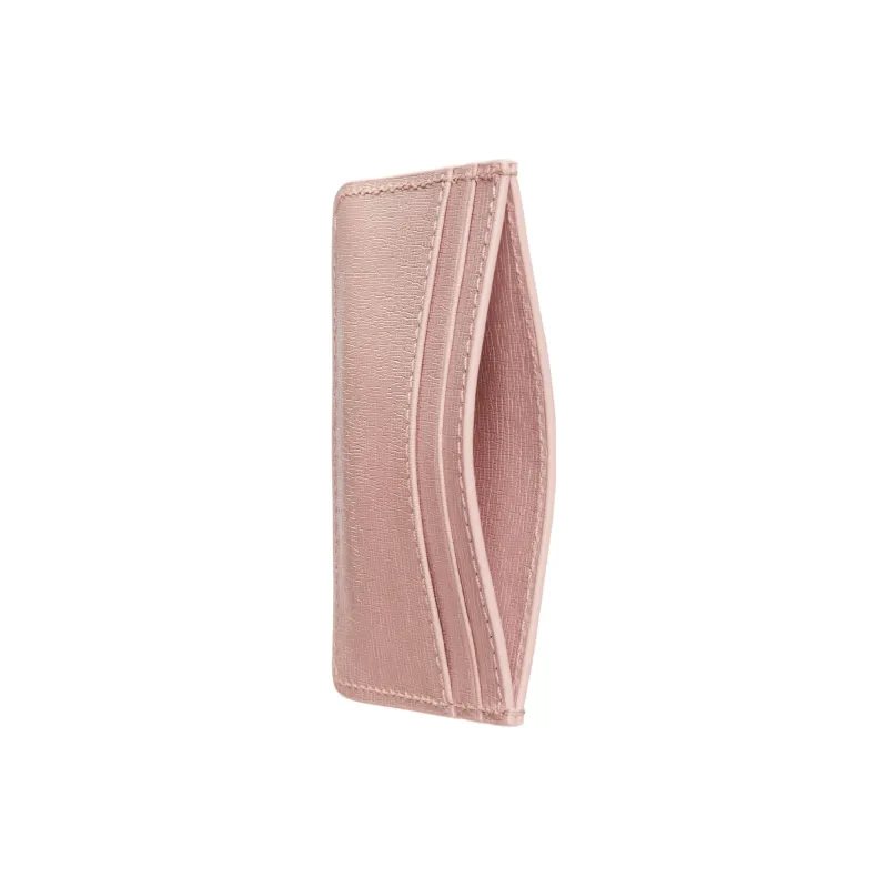 GUCCI Leather Card Holder Women's Light Pink-3