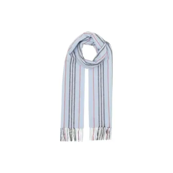 Burberry Knit Scarves Men's Light Blue
