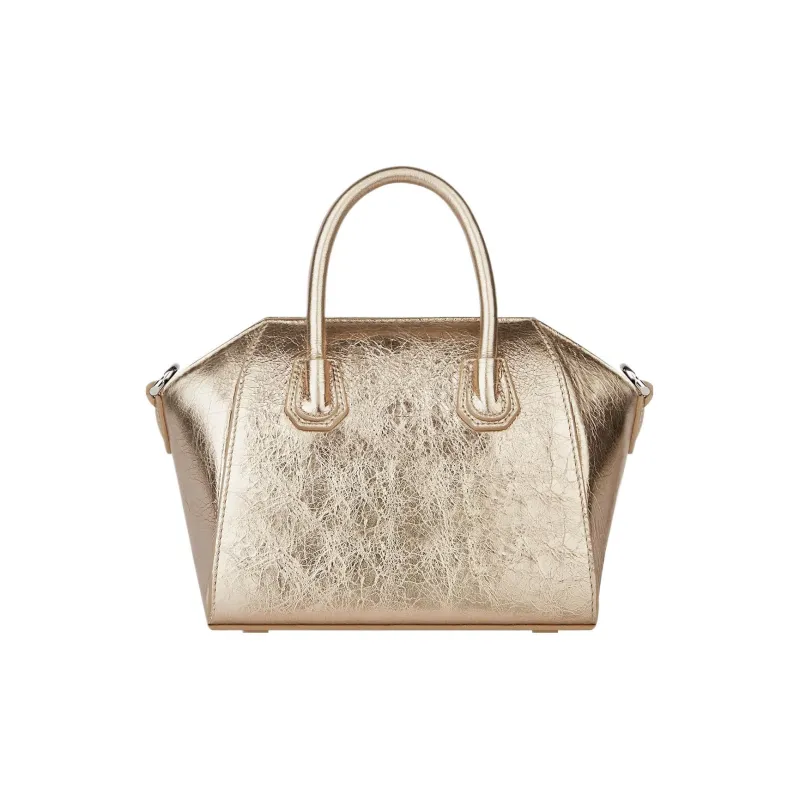 Givenchy Antigona Calfskin Shoulder Bag Crossbody Bag Handbag Mini Women's Dust Gold & Natural Beige-3