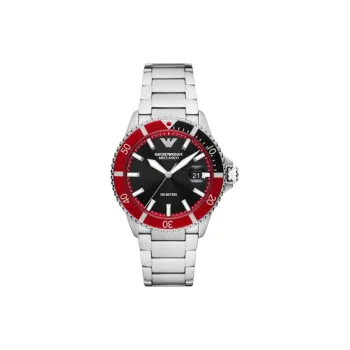 EMPORIO ARMANI Wrist Watch Automatic Mechanical Movement Stainless Steel Strap 42mm Black Dial Men's Watches