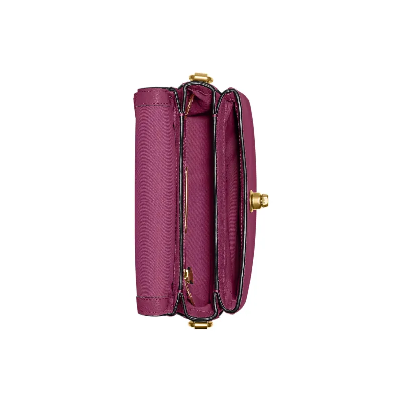 COACH Cassie Pebble Leather Handbag, Crossbody Bag, Shoulder Bag Women's Brass With Deep Plum-3