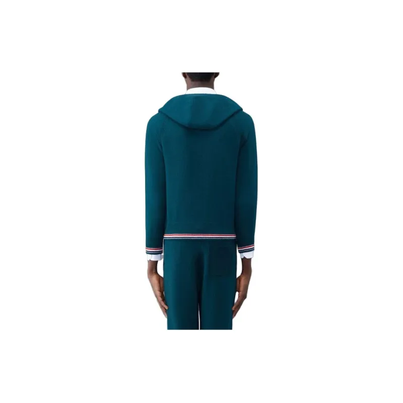 THOM BROWNE Cashmere Knitted Zip up Hoodie-1