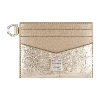 Givenchy 4G Cow Leather Card Holder Card Holder Women's Gold
