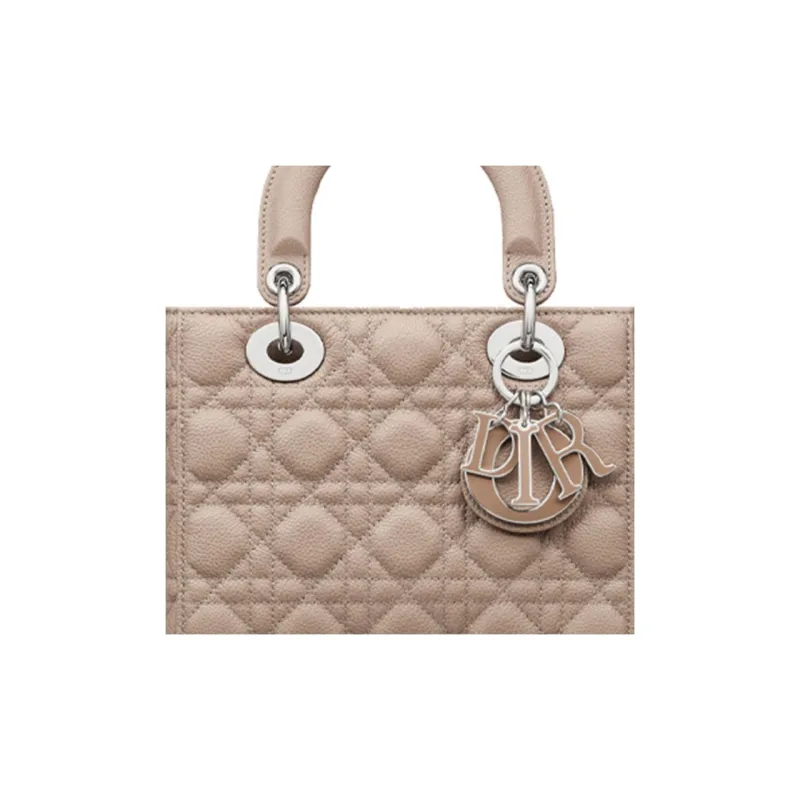 DIOR Lady Dior Cow Leather Dior Bag Shoulder Bag Crossbody Bag Handbag Small Size Women's Hazelnut-5
