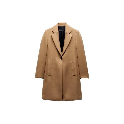 ZARA Coats Women's Tan