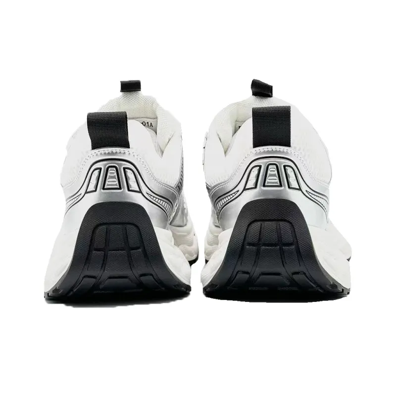 Buzz Robbins Coverage Support Lightweight Breathable Low Top Casual Shoes Men's White Silver-4