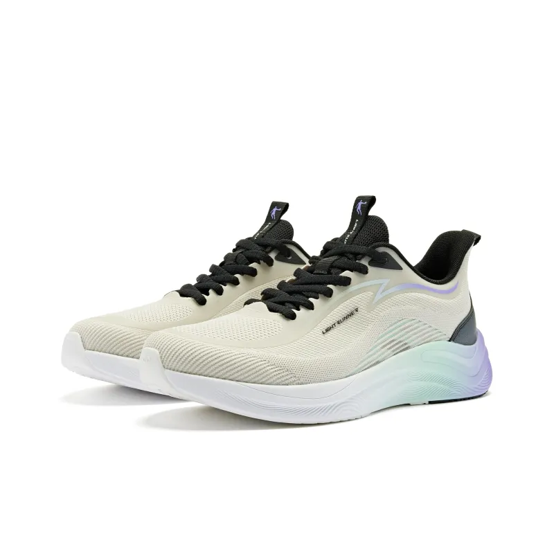 QIAODAN Chifeng Running Shoes Men Low Top Beige Black-2