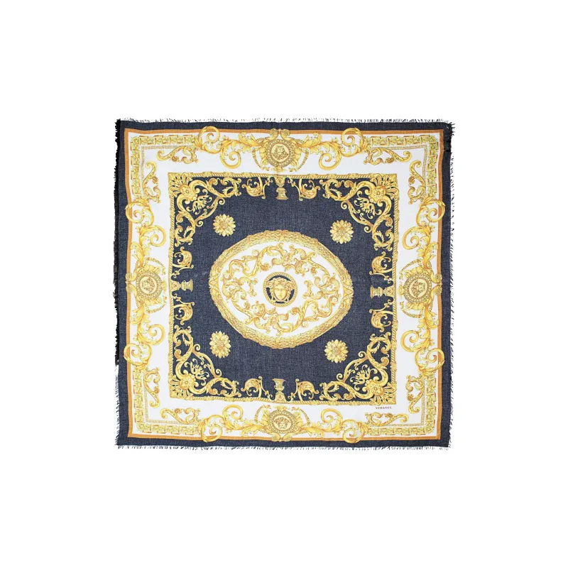 VERSACE Mulberry Silk Shawls Unisex-0