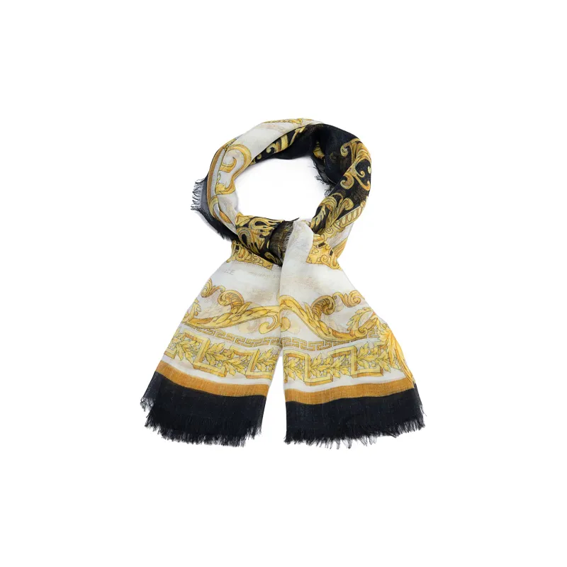 VERSACE Mulberry Silk Shawls Unisex-2