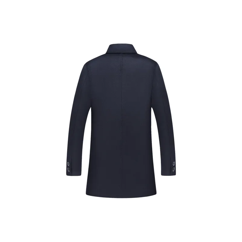 H YXIANG Coats Men Navy Blue-1