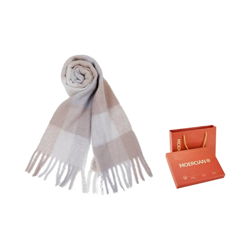 MOERCIAN 35% Sheep Wool 65% Acrylic Knit Scarves Women's-1
