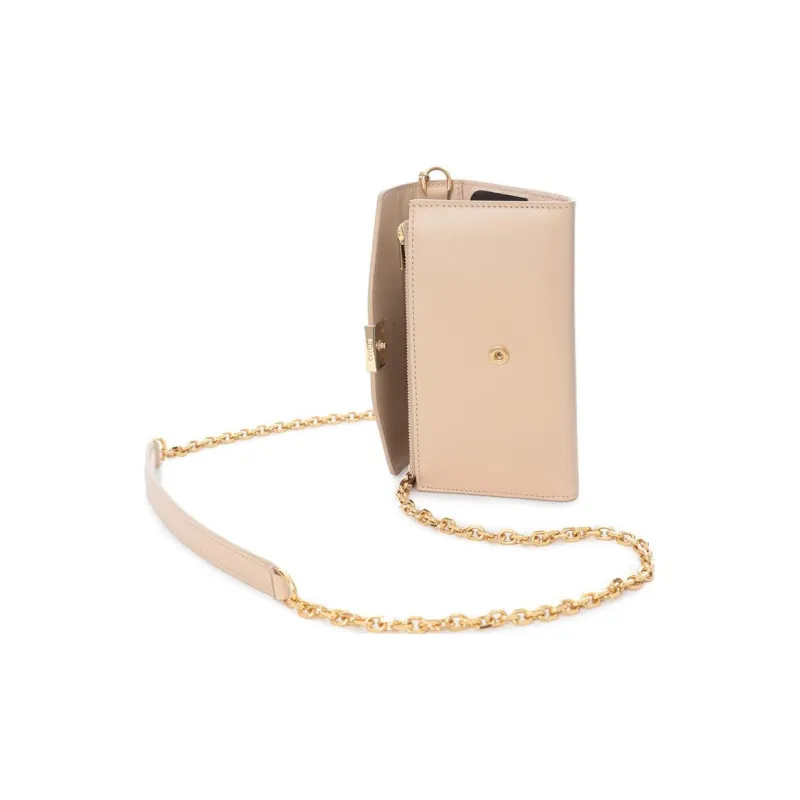 CELINE Shiny Smooth Calfskin Clutches Shoulder Bag Crossbody Bag Regular Women's Nude-2