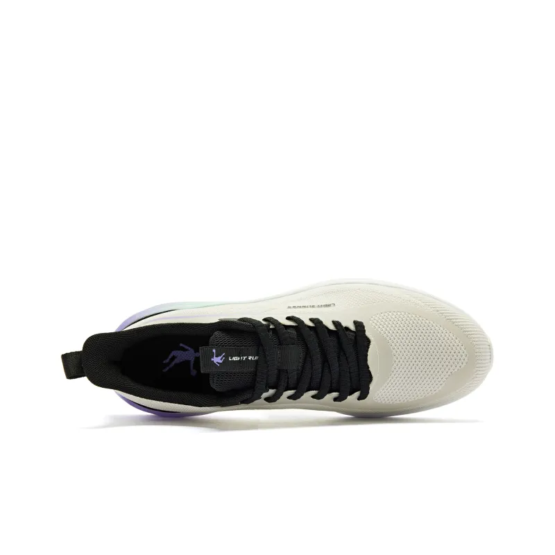 QIAODAN Chifeng Running Shoes Men Low Top Beige Black-3