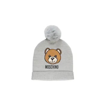 MOSCHINO Wool Beanies Kids' Gray