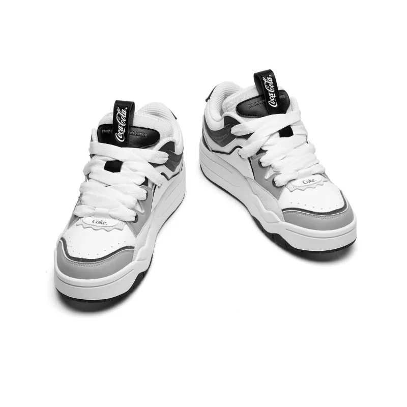 Coca Cola Coverage Slip Resistant Cushioning Wear Resistant Height Increasing Low Top Skateboard Shoes Unisex-3