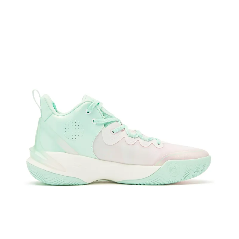 QIAODAN Busters 5ELITE Basketball Shoes Men Low Top Green Pink-2
