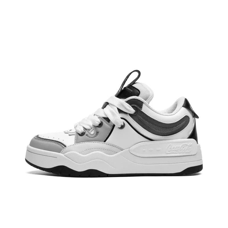 Coca Cola Coverage Slip Resistant Cushioning Wear Resistant Height Increasing Low Top Skateboard Shoes Unisex-0