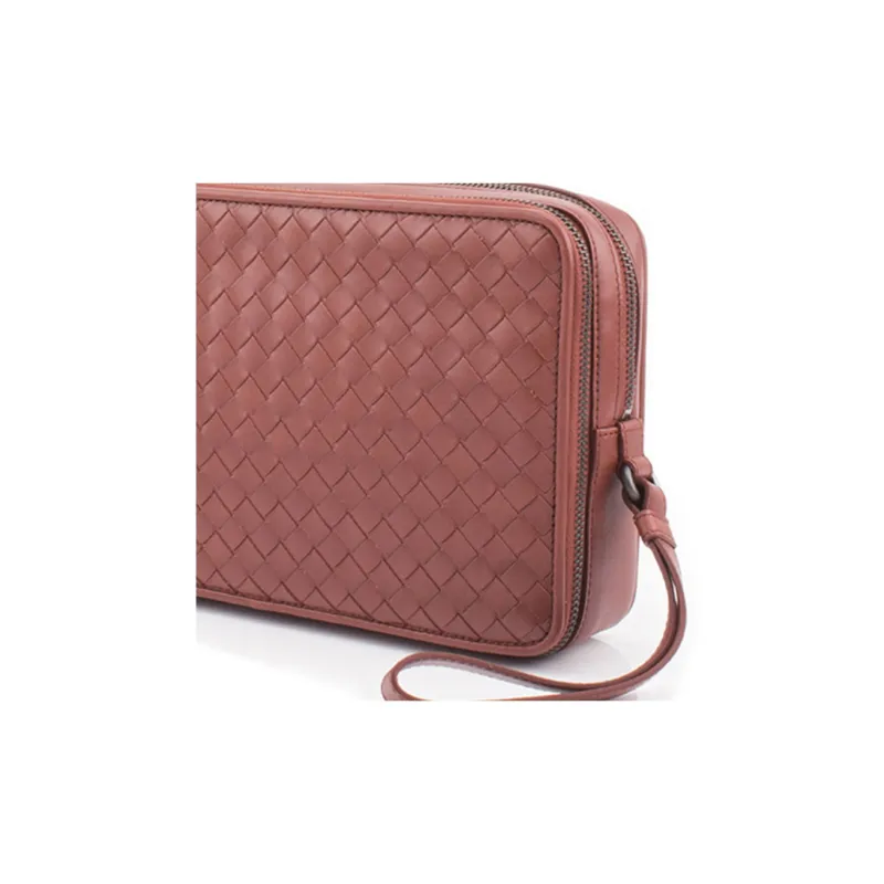 Bottega Veneta Calfskin Clutch Men's Light Pink-4