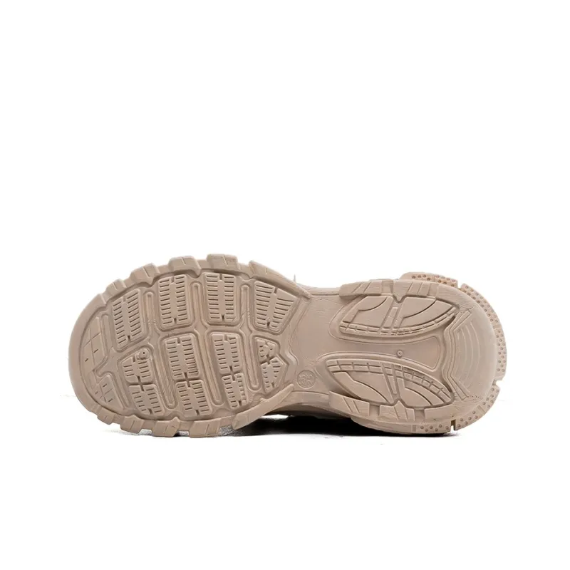 Warrior Warrior Height Increasing Wear Resistant Slip Resistant Low Top Chunky Sneakers Women's Khaki Brown-4