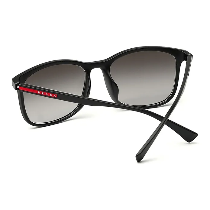 PRADA Plate Frame Square Ink Lenses Unisex Black-2